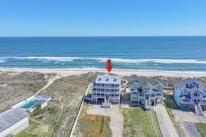 Exterior - Premier Oceanfront Dog Friendly w/ Pool, Elevator, Hot Tub, Game Rm, Outdoor Bar (Hatteras)
