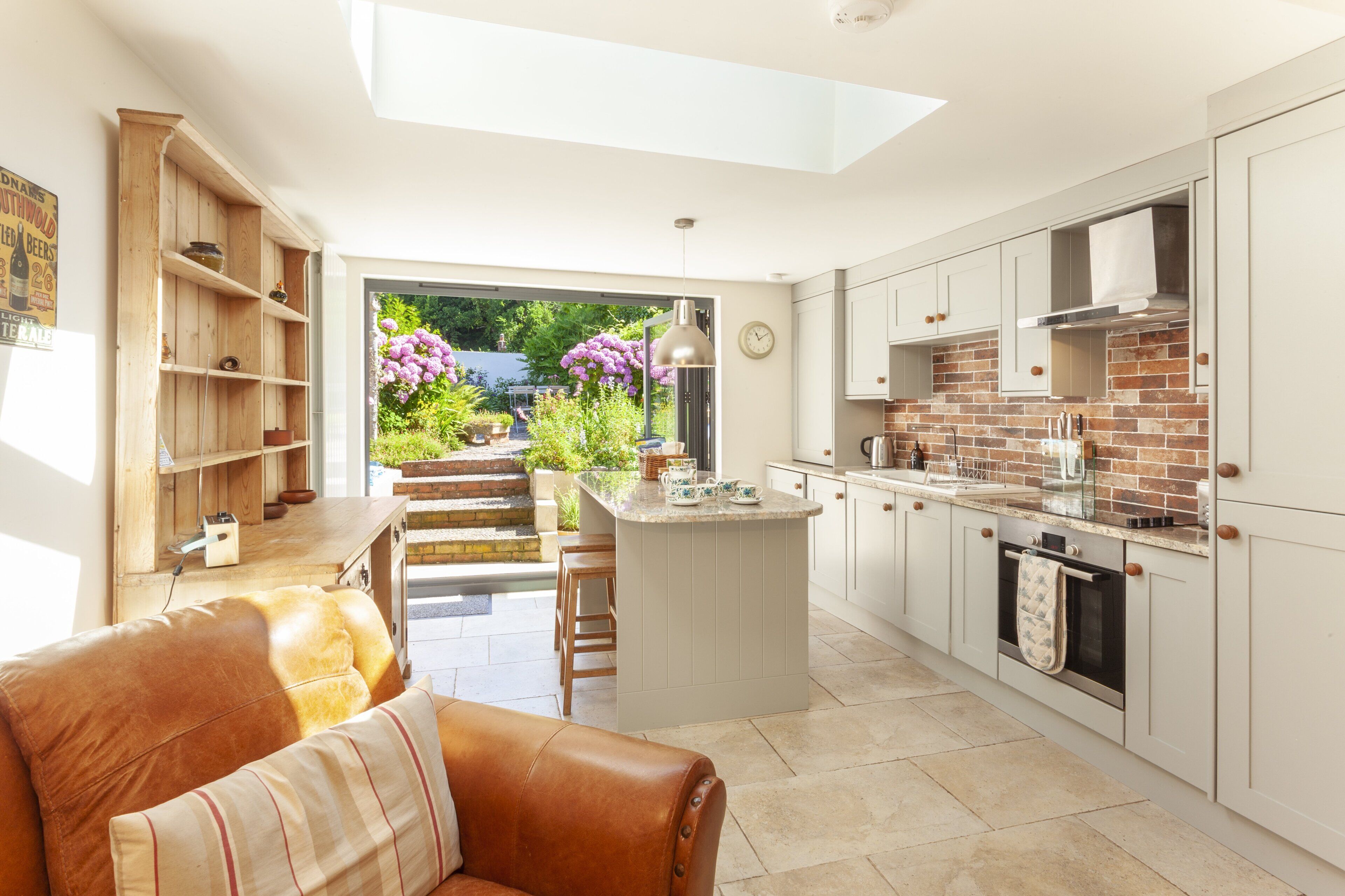 Microwave, oven, dishwasher, high chair