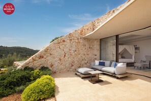 Deluxe Room with Terrace and Sea View | Terraza o patio