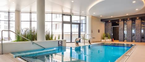 Indoor pool, seasonal outdoor pool