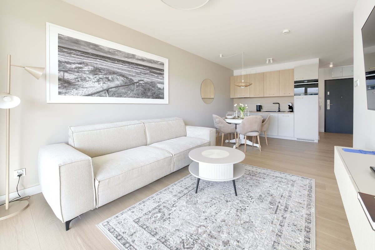 Apartamento (308F) | Zona de estar | Una televisión de pantalla plana