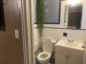 Dusche, Handtücher, Seife, Toilettenpapier