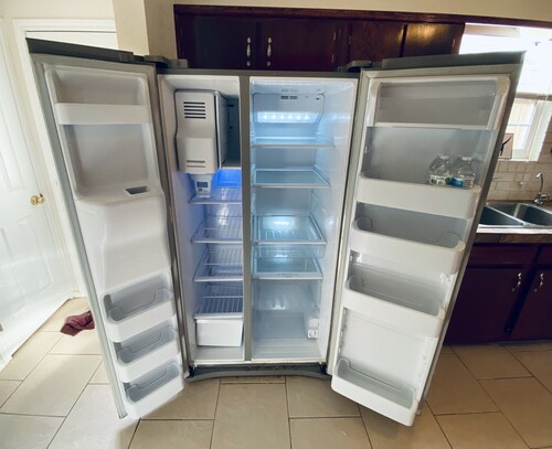 String light condo with chic brick interior