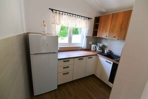 Fridge, oven, stovetop, dishwasher