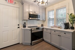 Fridge, microwave, oven, stovetop - 51 Church Street, Lenox MA - One Bedroom Unit (Lenox)