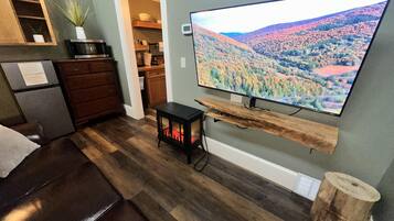 TV connectée, cheminée