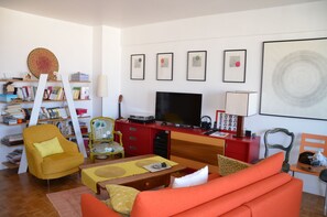 TV, DVD player, books, music library - Sea view apartment facing the Chateau d'If and the Iles du Frioul (Marseille)