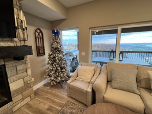 Smart TV, fireplace, video games