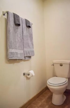 Towels, soap, toilet paper