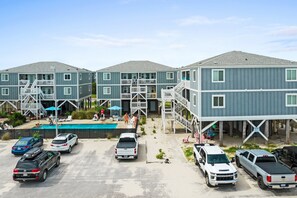 Exterior - Beach D-ehs at Ocean Isle Beach, ocean front condo with pool (Ocean Isle Beach)