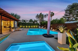 Outdoor pool, a heated pool