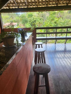 Outdoor dining - Estância recanto do vale hospedagem (Santa Teresa)