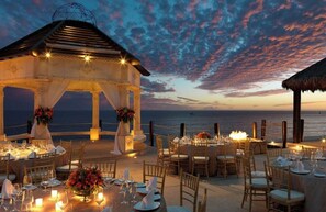 Outdoor banquet area