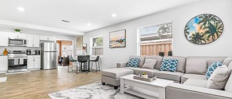 Smart TV, fireplace, video games