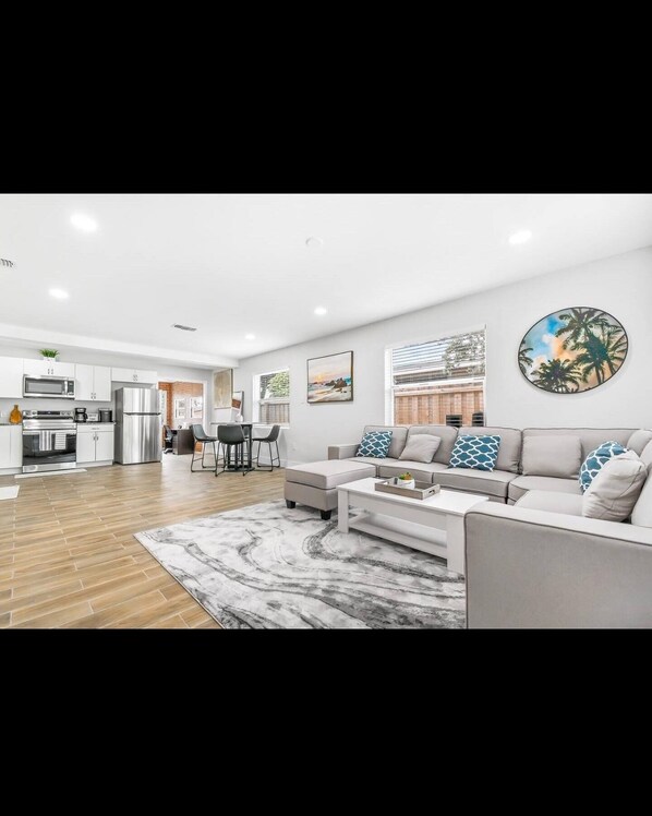 Smart TV, fireplace, video games