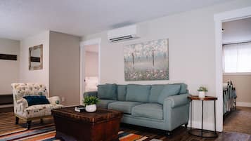Smart TV, DVD player, books, stereo