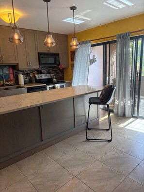 Fridge, microwave, oven, stovetop - Elegant Harbor View Condo Get-A-Way @ Schooner Bay  (Christiansted)