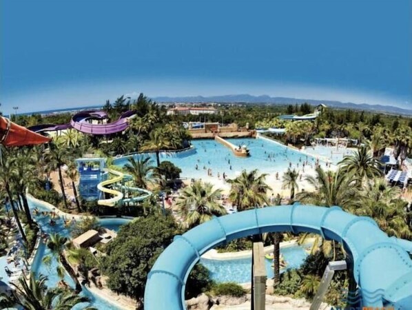 Enjoy water slides, pools, and lush surroundings at this vibrant water park.