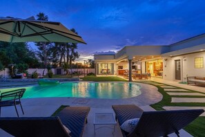A heated pool