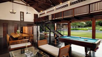 7 Bedroom Pool Villa | Living area | 40-inch LED TV with cable channels, TV, offices