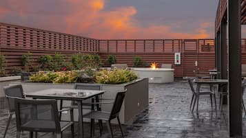 Outdoor banquet area