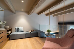 Design Apartment | Living area | 25-inch Smart TV with cable channels, TV