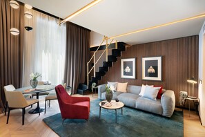 Design Apartment | Living area | 25-inch Smart TV with cable channels, TV