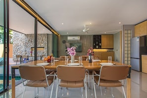 Deluxe Villa | Dining room - Scenic Green Hill Views 4BR Villa Jeanny (Kamala)