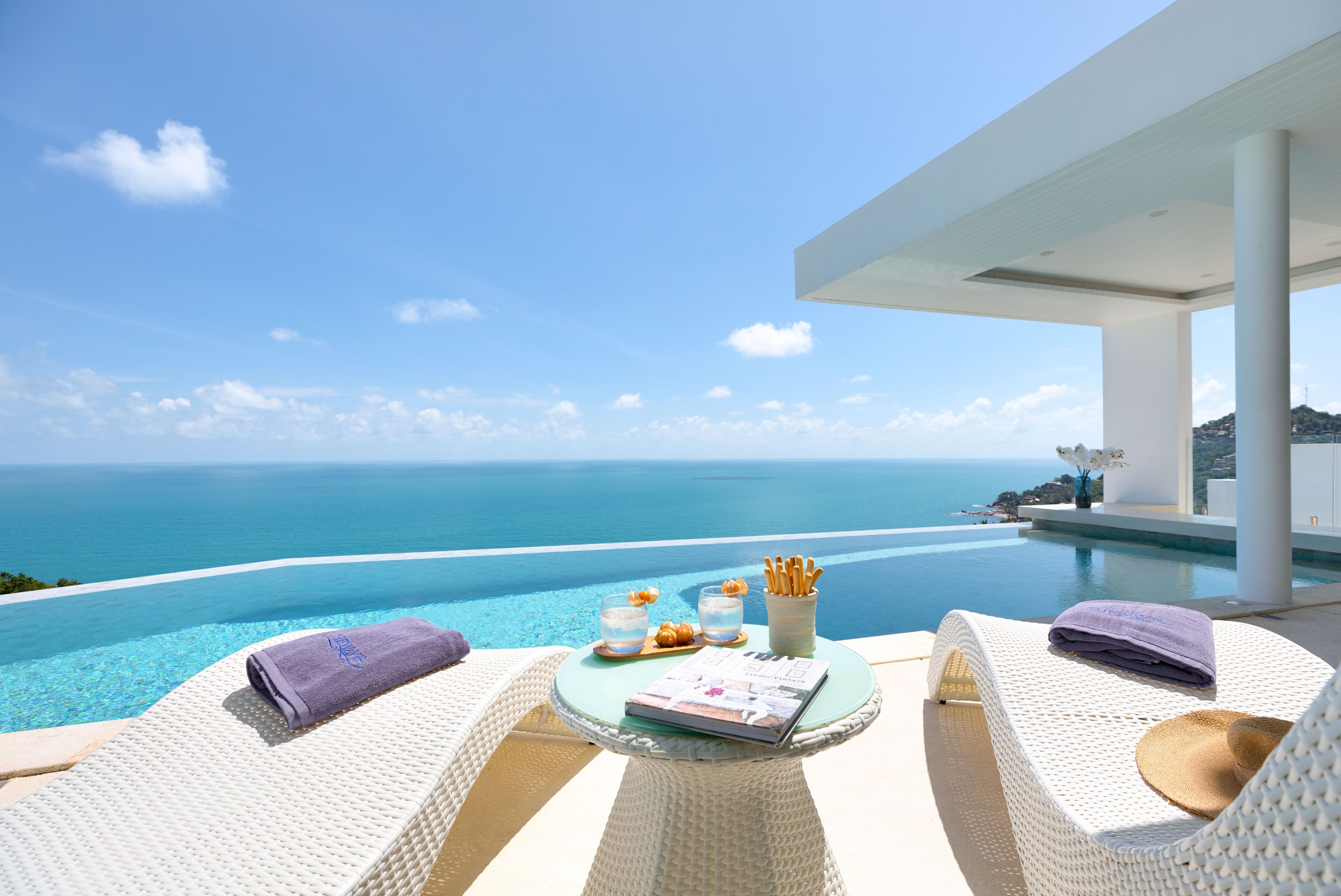 ラグジュアリー ヴィラ 5 ベッドルーム シービュー 海側 | テラス / パティオ