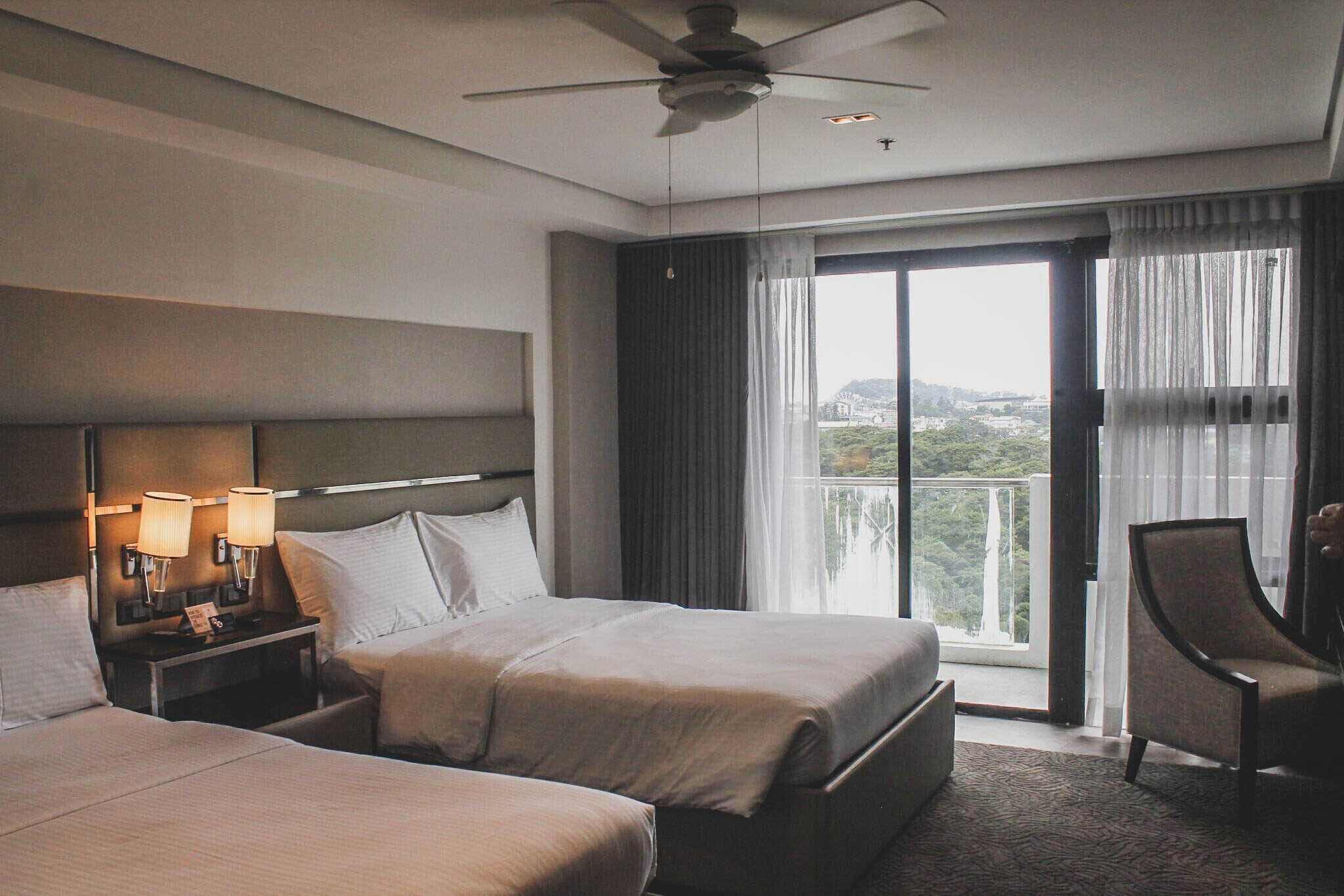 Desk, blackout curtains, free WiFi, bed sheets