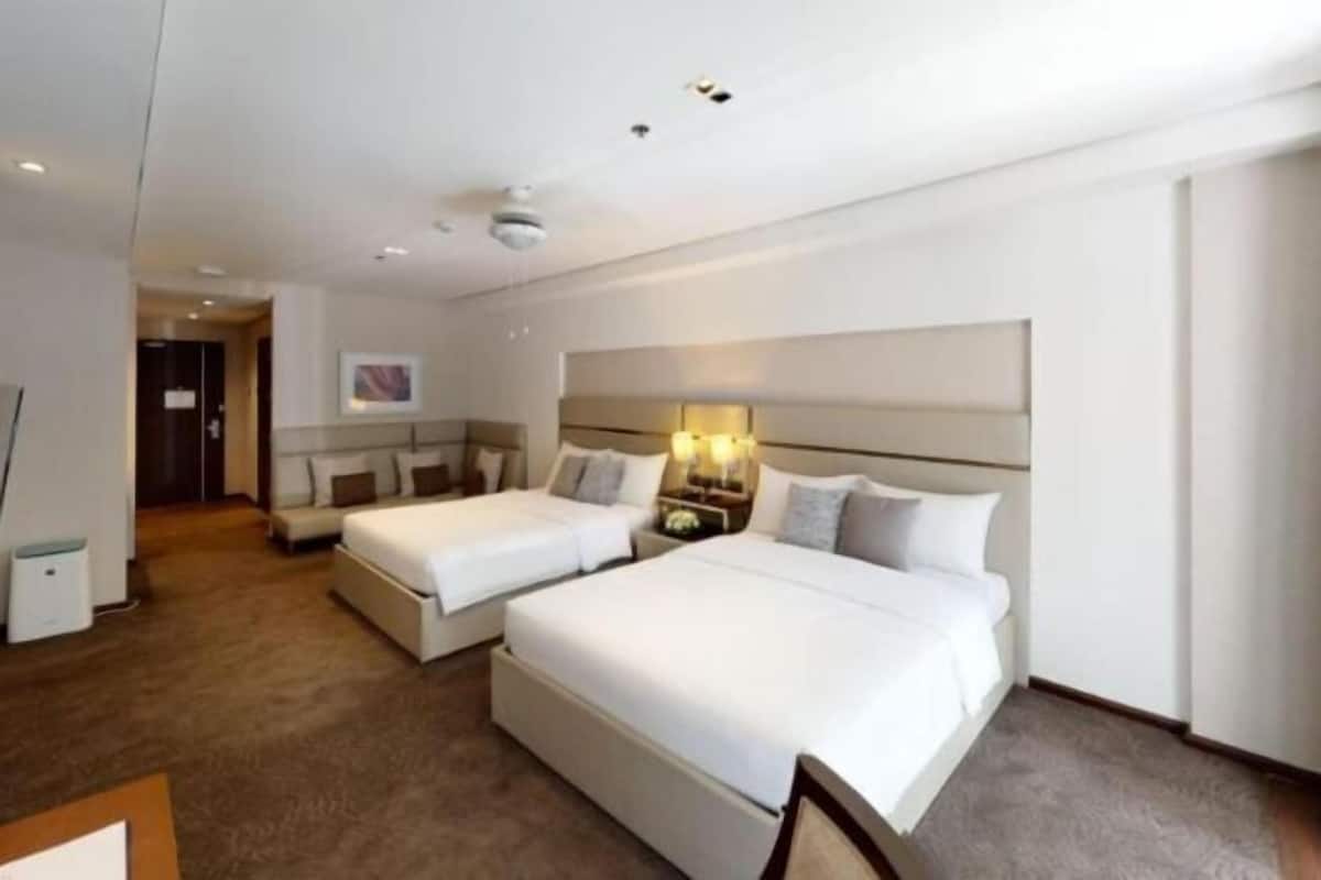 Escritorio, cortinas opacas, wifi gratis y ropa de cama