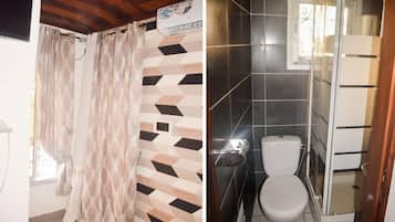 Dusche, Haartrockner, HandtĂŒcher, Seife