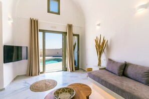 Superior Suite, Private Pool | Living area - Lavadoze Luxury Suites - Adults only (Santorini)
