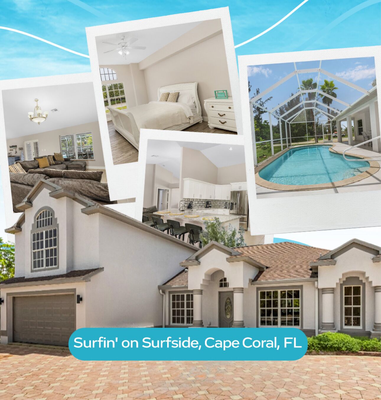 LARGE GROUPS Villa with heated pool! Pet friendly!