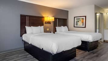 Room, 2 Double Beds, Non Smoking (Efficiency) | Free WiFi, bed sheets