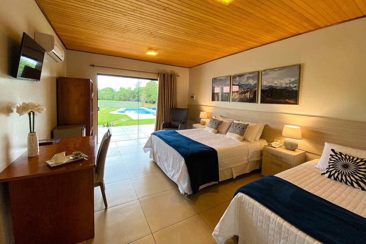 Premium bedding, down comforters, pillowtop beds, minibar