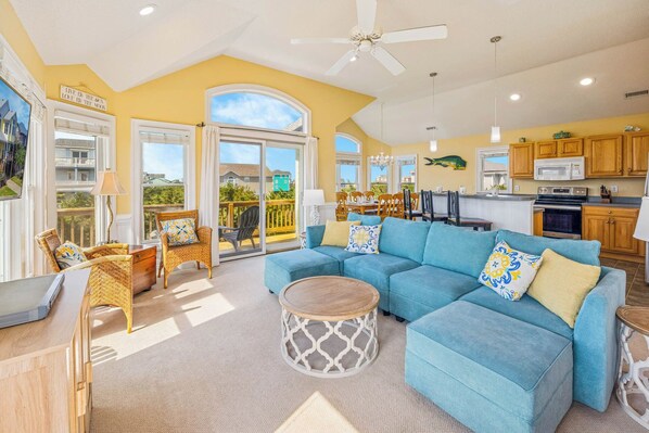 TV, DVD player, table football, books