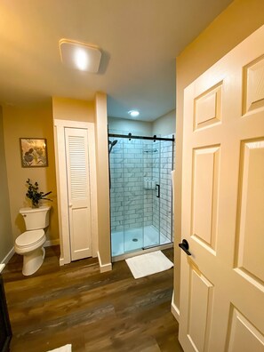Regadera, jabón, shampoo 