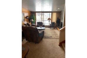 TV, fireplace, DVD player