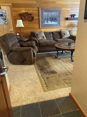 TV, fireplace, DVD player