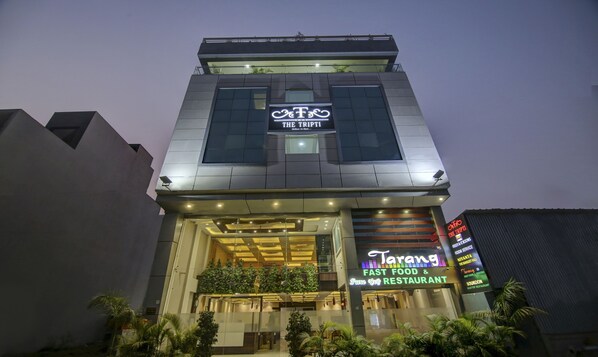 Front of property - evening/night - The Tripti Hotel (Indore)