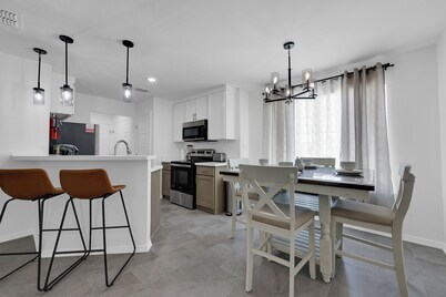 Friendly priced two-bedroom, two-bathroom apartment. Long-term stays accepted