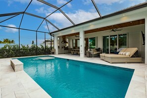 A heated pool - Vanderbilt Escape | Pool Home w/ Waterfall & Bikes (Naples)