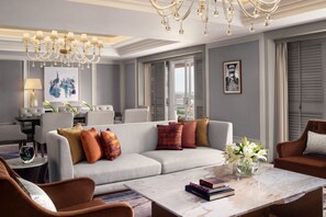 Svit - 1 sovrum - balkong (Metropolitan) | Vardagsrum | 65-tums LED-tv med digitalkanaler, tv och en iPod-dockningsstation