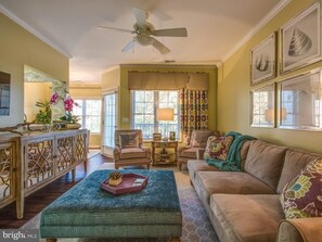 Condo, Multiple Beds, Balcony | Living area | 40-inch TV with cable channels - Just Beachy (Rehoboth Beach)