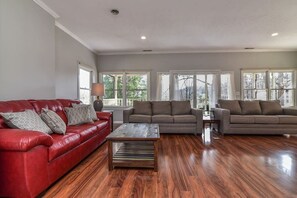 TV, fireplace, DVD player, books - Family Asheville Mountain Retreat w/Hot Tub (Asheville)