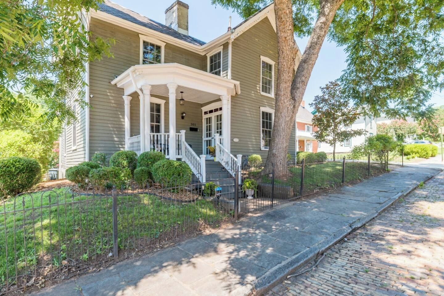 In the heart of a historic district next to downtown Lynchburg.