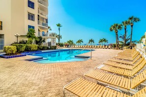 Condo, 2 Single Beds (Beach Palms 413 Beautiful Beachfront ) | Pool | A heated pool