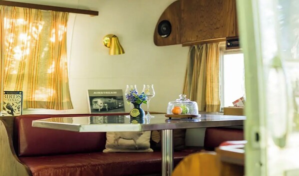 Dining - Trails End Vintage Airstream - River Access (Glen Rose)