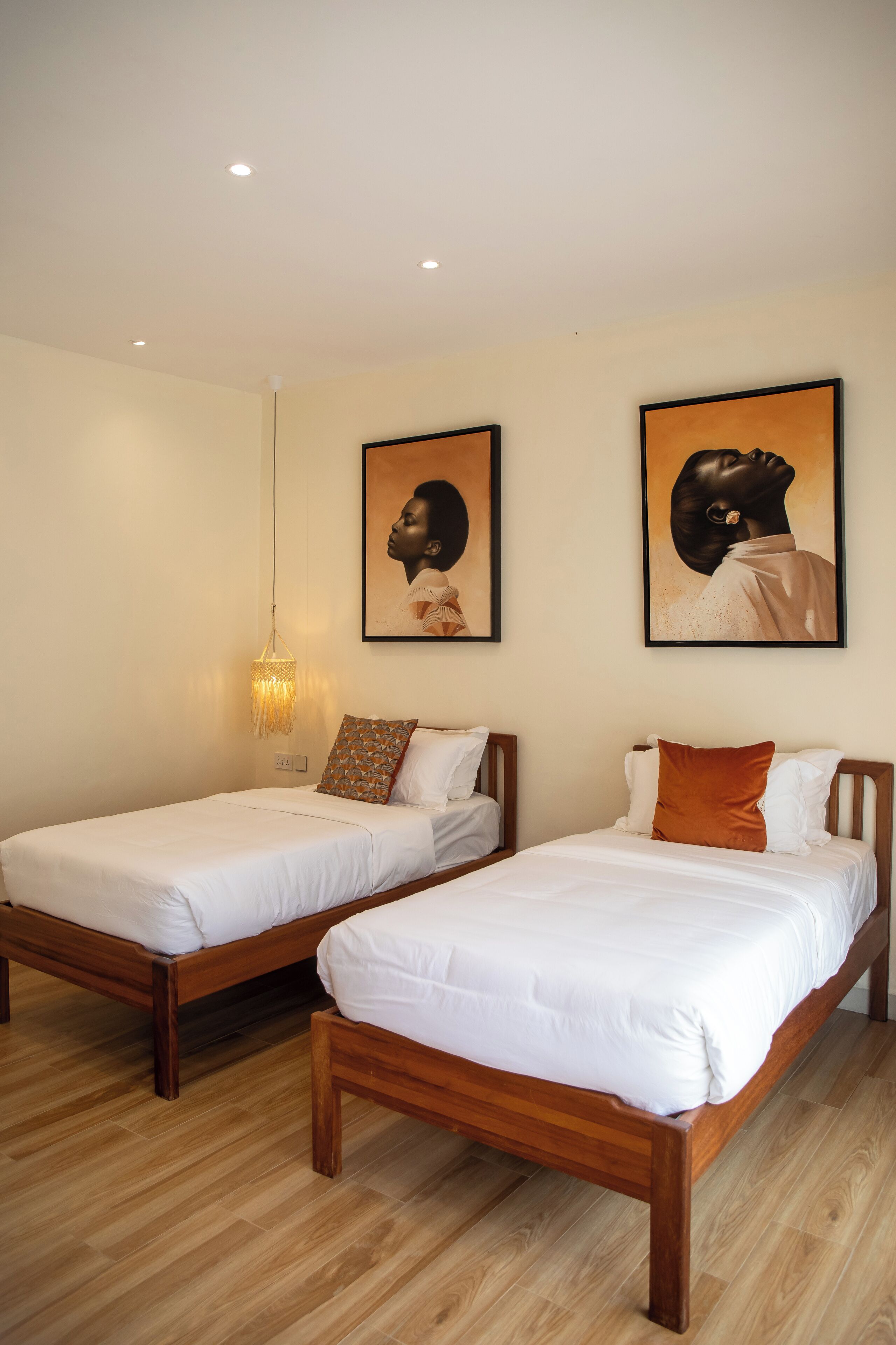 Individually decorated, individually furnished, desk, laptop workspace